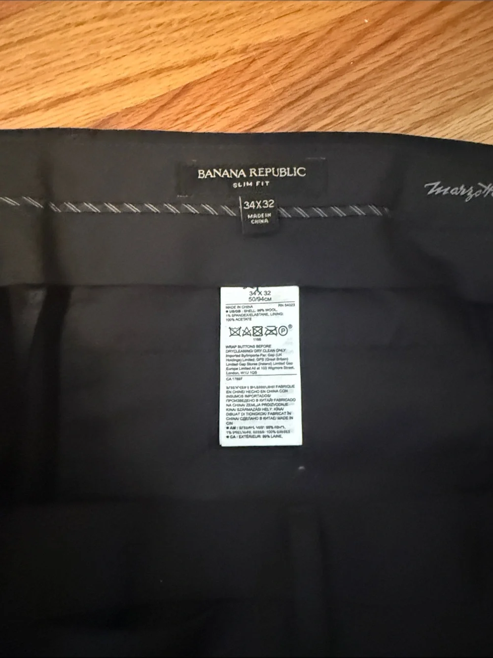 Banana Republic Men's Black Dress Pants - Tailored Straight
